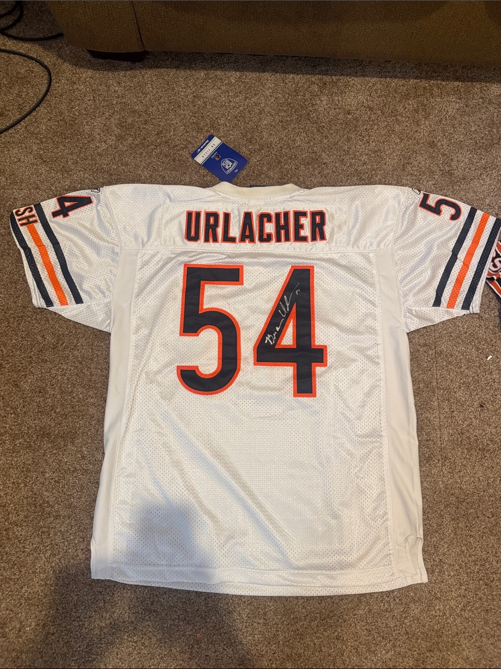 Authentic  Chicago Bears signed Brian Urlacher Reebok NFL Jersey